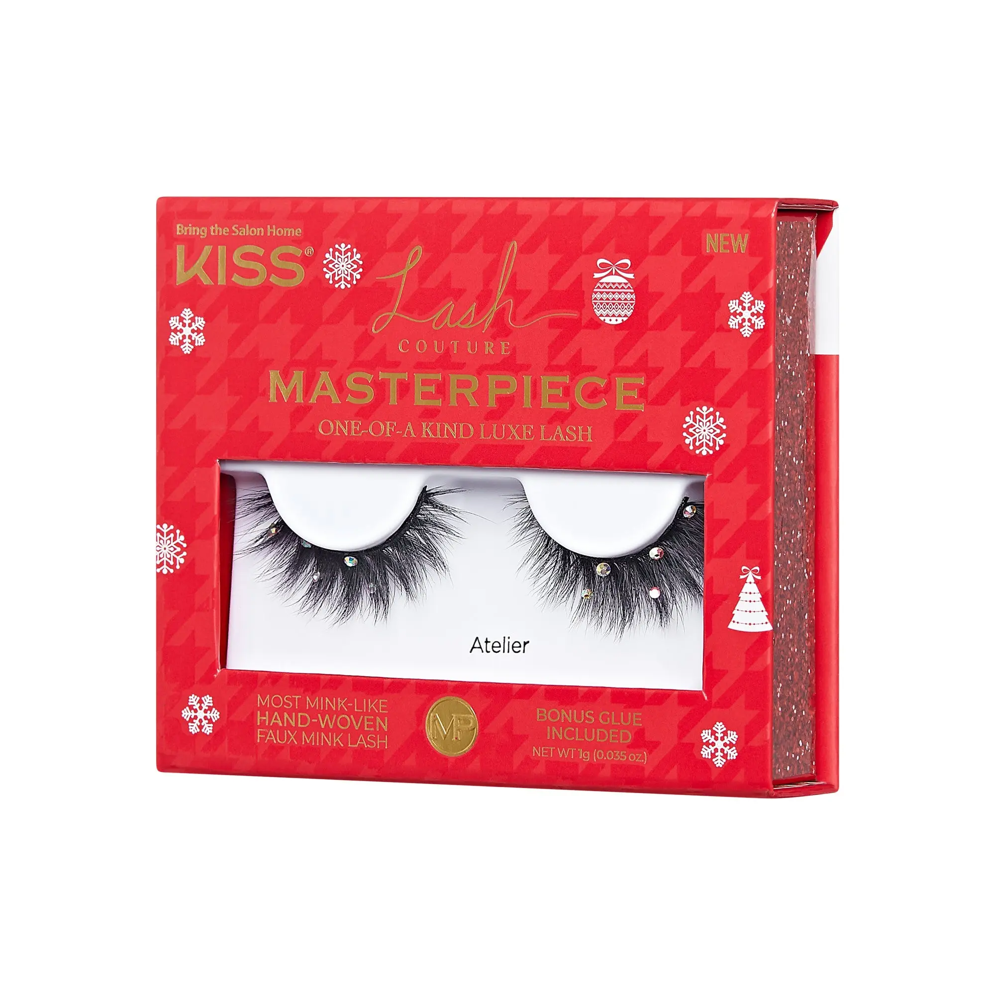 Kiss Lash Couture Masterpiece Holiday False Eyelashes - Atelier | 1 Pair, Strip Lashes, 10mm