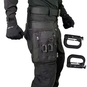 Motorcycle Leg Bag for Men and Women, Durable Design for Running Cycling Hiking, Outdoor Activity Waist Bag with 2 Hooks