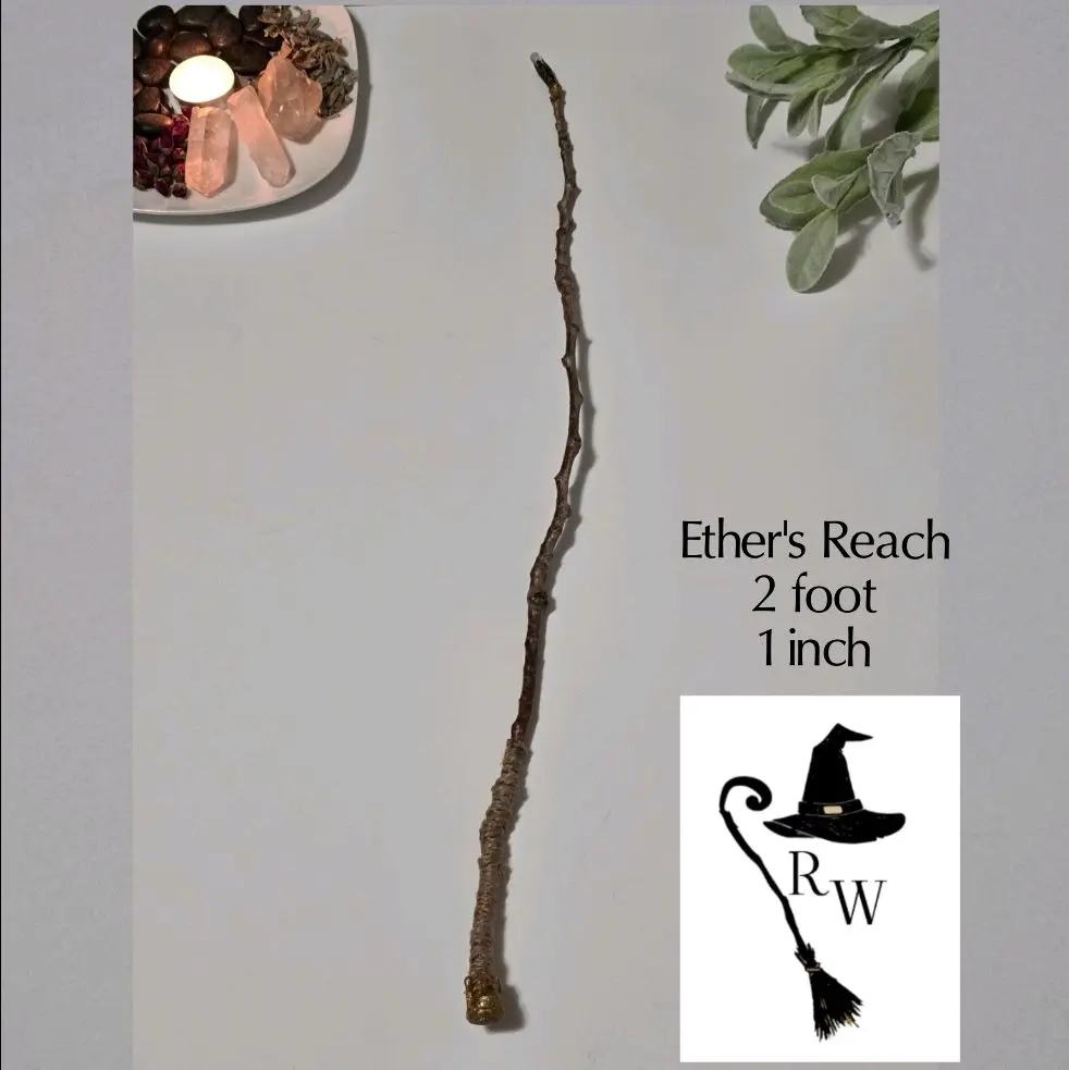 Handcrafted Wand: Ether's Reach 2 Foot 1 Inch Magic Wand for Enchanting Spells and Rituals