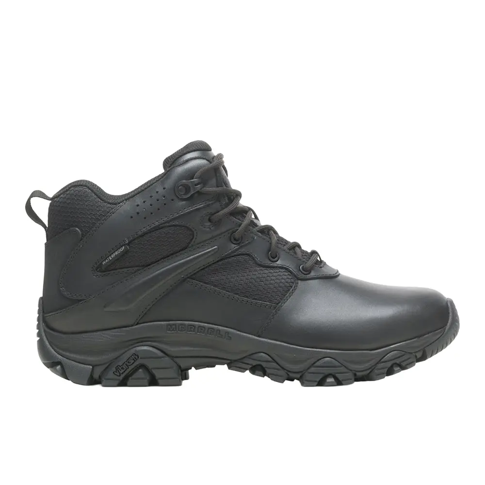 Merrell Work Mens Moab 3 Mid Waterproof Soft Toe  Work/Duty - Black
