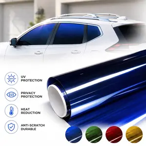 Premium Dual-Tone Gradient Window Tint - Father's Day Gift for Upgrading His Ride, Heat-Resistant, Privacy-Enhancing, Anti-Explosive, 19.6"x118" Car Exterior Accessory carbon  Tint