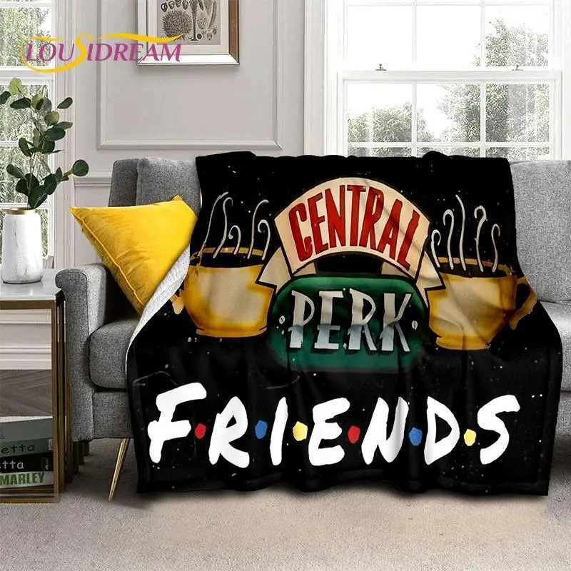 Classic Central Perk Friends TV Show Blanket,Soft Throw Blanket for Home Bedroom Bed Sofa Picnic Travel Office Cover Child GiftFlannel blanket