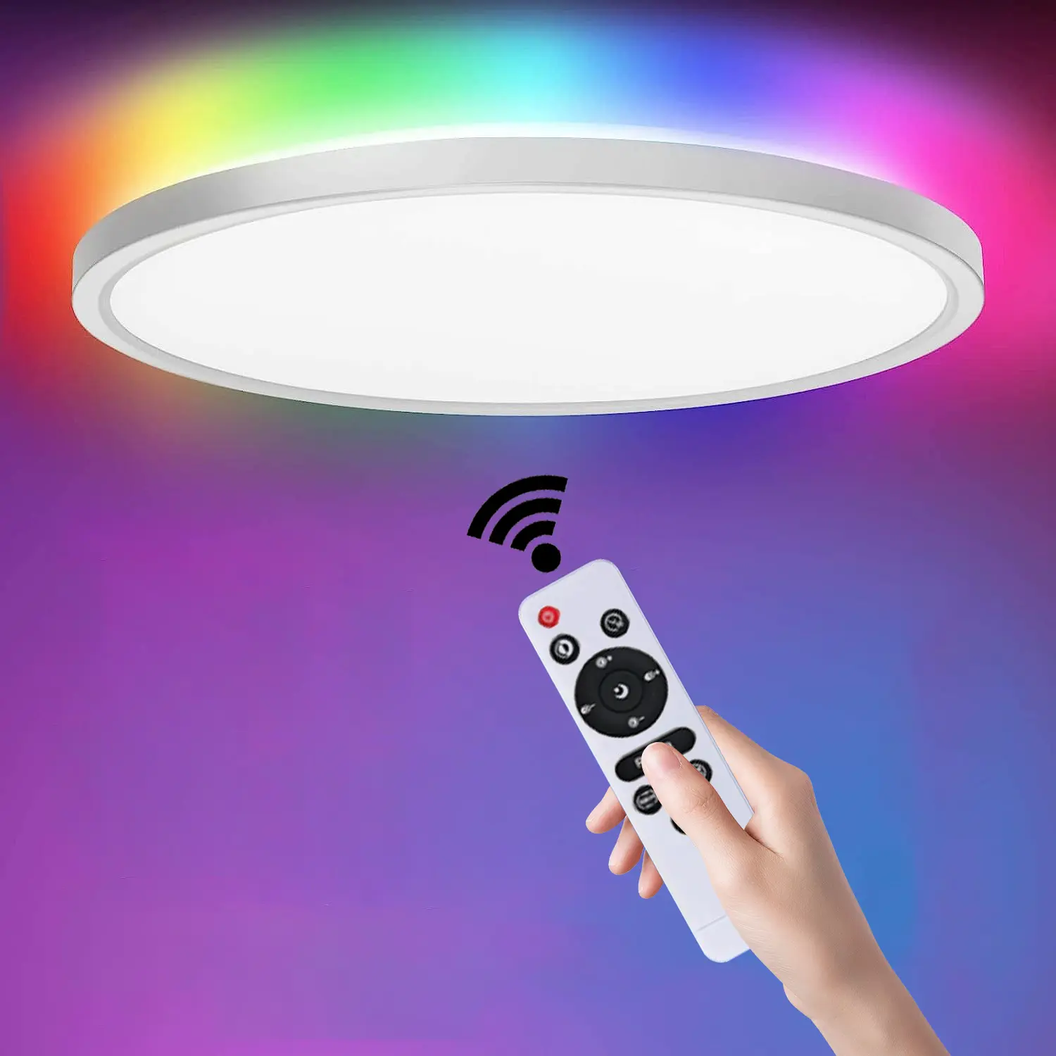Modern LED Ceiling Light, 1-Piece Electrical Wiring Wall Light, Backlit, White, For Hallway, Entrance, Bar Counter, Study, Bedroom, Indoor Decorative Lighting Fixture, Led Ambient Lighting, Decorative Ambiance Lighting