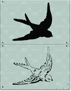 Stencil1 2 Layers Stencil Durable Quality Reusable Stencils for Painting, Arts, Crafts, Drawing - Decorating Items and Decor on Walls Fabric & Furniture