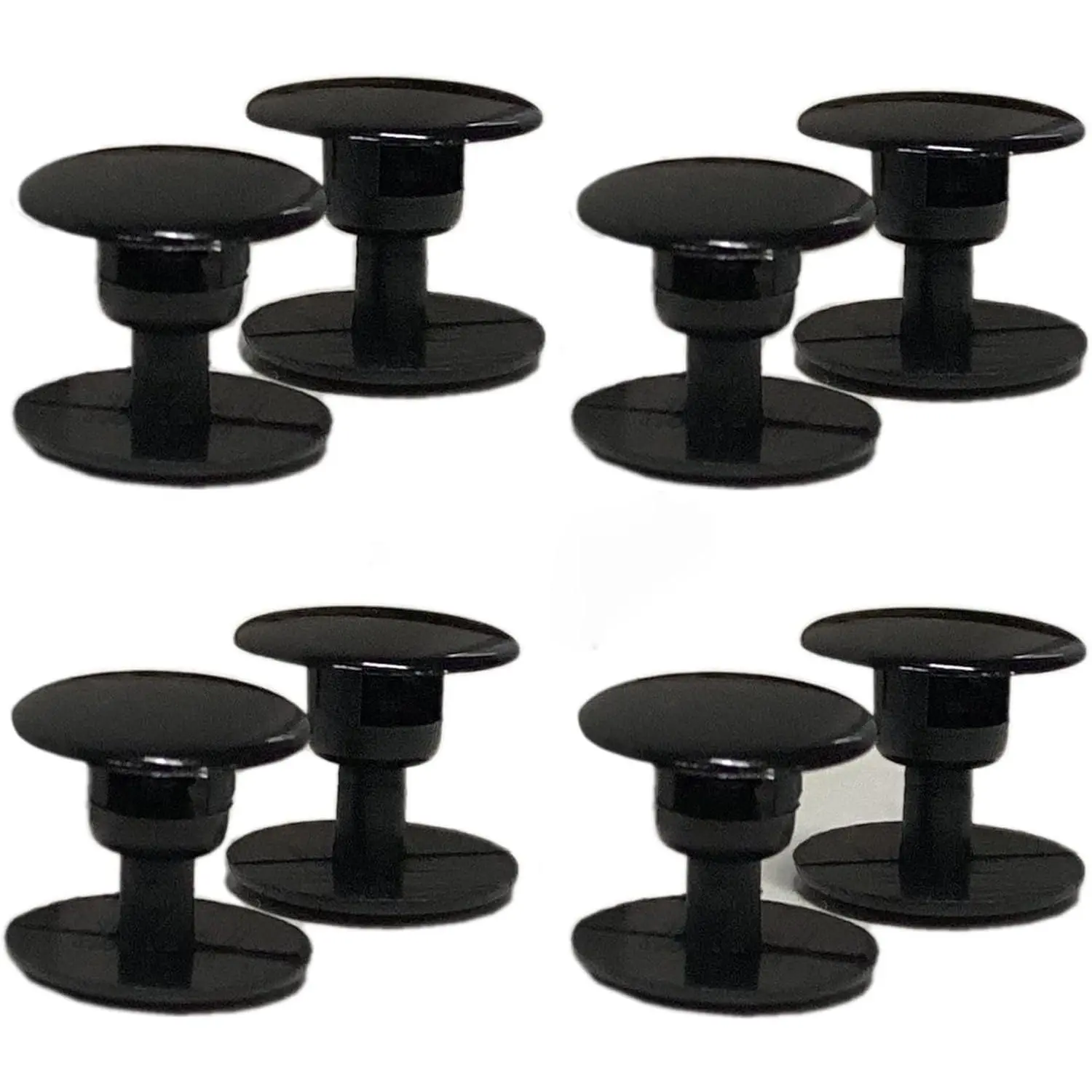 8 Sets Replacement Rivets for Beach Shoe Replacement Button Replacement Parts Compatible for Clog Beach Shoe Strap Repair (Black)