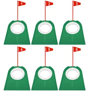 Golf Putting Practice Cup Hole Training Aids Golf Accessories Training Putters with Plastic Flag for Adult Office Garage Yard Indoor Outdoor Practice