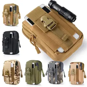 Compact Durable Tactical Waist Pack, Outdoor Hiking Belt Bag with Slip Pocket for Camping Hunting