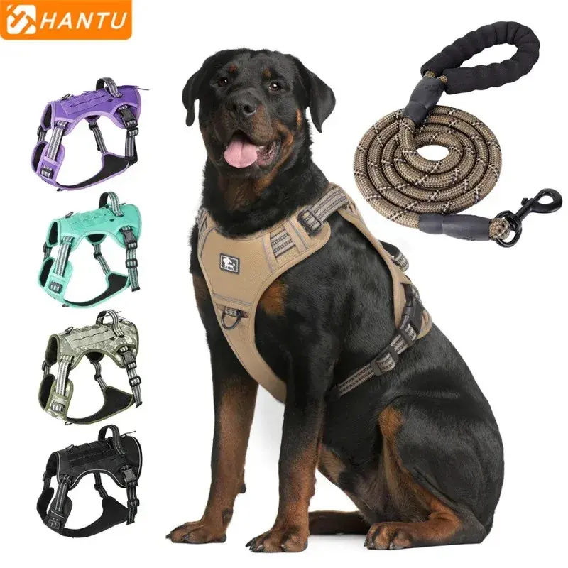 Large Dog Tactical Vest | MOLLE-Compatible Harness for Outdoor Training | Anti-Pull Design | Durable Gear for Big Dogs