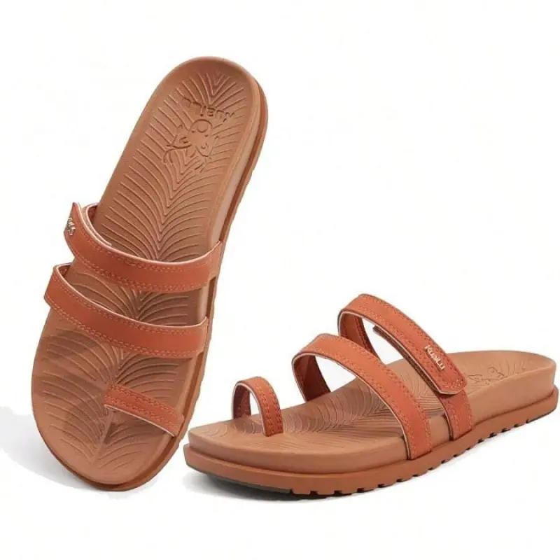Womens Slides Sandals With Plantar Fasciitis Arch Support Fashion Comfort Adjustable Flat Sandals Ladies Lightweight Orthotic Slip On Sandals