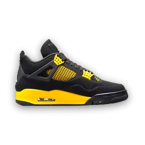 537644 Air Jordan 4 Retro Yellow & Black 'Thunder' 2023 - Grade School