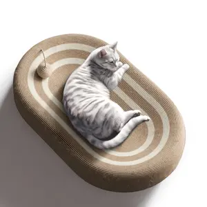 61cm extra large sisal cat scratching board, no chipping and scratching resistant hemp rope cat bed integrated cat claw plate basin large cat claw grinding sofa, sturdy, durable and wear-resistant cat furniture