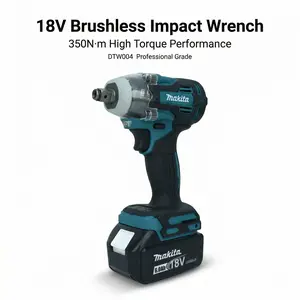 Makita DTW004 brushless   High Power Lithium   High-Torque       Compact  Impact    Variable Speed     Kit  Drill Household Tool  Cordless Portable Wrench Set