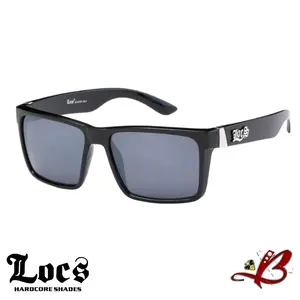 LOCS El Chido Urbano Urban Uptown Cool Hardcore Classic Glossy Gangster Shades Retro Style Sunglasses with Silver Color Accent | Original & Authentic Locs fashion tiktok shop
