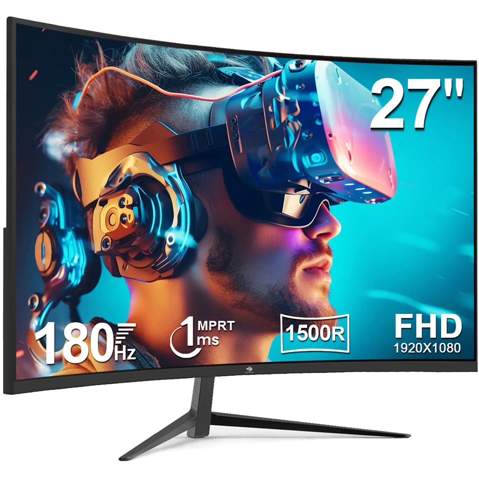 Z-EDGE UG27 27" 180Hz Curved Computer Monitor, 1ms Response Time, AMD Freesync, FHD 1920x1080, Low Blue Light, Game Ready Monitor, Back-to-School Supplies, Curved Computer Monitors