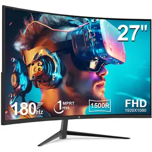 Z-EDGE UG27 27" 180Hz Curved Game Ready Gaming Monitor, 1ms Response Time, AMD Freesync, FHD 1920x1080, Low Blue Light, Back-to-School Supplies, Game Ready Monitor