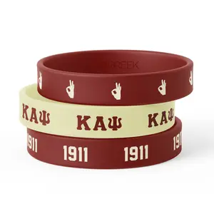 BBGreek Kappa Alpha Psi - Set of 3 Silicone Bracelet - Official Vendor