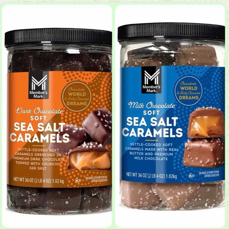 Dark Chocolate & Milk Chocolate Sea Salt Caramels 36 oz Kettle-Cooked Premium Gourmet Treats Dark Chocolate & Milk Chocolate Sea Salt Caramels 36 oz Kettle-Cooked Premium Gourmet Treats