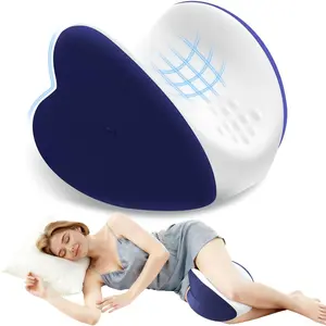 Mother's Day gift,Knee Pillow for Side Sleepers, Leg Pillow for Side Sleeping, Heart-Shape Memory Foam Knee Wedge Pillow, Leg Elevating Pillow for Knees, Hip, Joints, Between Legs, Blue，Gift