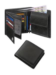 Men's Business Fashion Vintage Bifold Wallet with Double Zipper Wallet, Casual Trendy Wallet for Work & Daily Use, Card Wallet