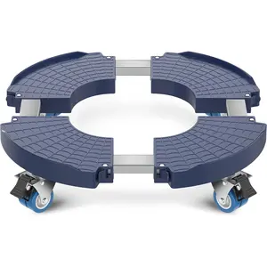 VANCASTLE Plant Caddy with Lockable Wheels Heavy Duty 450lbs Capacity, 15-22 Inch Adjustable Plant Stand with Wheels Rolling base, Plant Dolly for Flower Pot Mover Indoor Outdoor