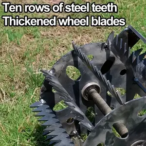 New Wheel Type Hand Push Cultivator, Manual Weeding Tool, Agricultural Land Plowing Machine, Efficient Weed Removal Equipment, Durable Gardening Tools