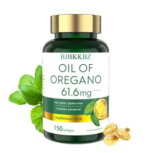 BJBKKBZ Oil of Oregano Softgels, 61.6mg Per Serving with Carvacrol, Non-GMO & Gluten Free Traditional Herbal Supplement, 150 Count
