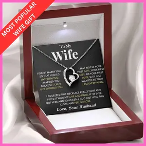 To My Wife, Jewelry Present, Anniversary Necklace, Gift for Wife, Anniversary Necklace, Love Your Husband Gift, Birthday