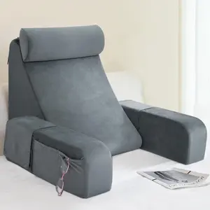 Reading Pillow for Kids/Teens/Adults, Extra Firm Wedge Pillow for Sleep Apnea, Bed Rest Pillow with Arms, Back Support Pillow for Watching TV/Reading/Resting, Dorm Room Essentials, Standard Ergonomic memory foam body pillow #TikTokShopSpringGlowUp