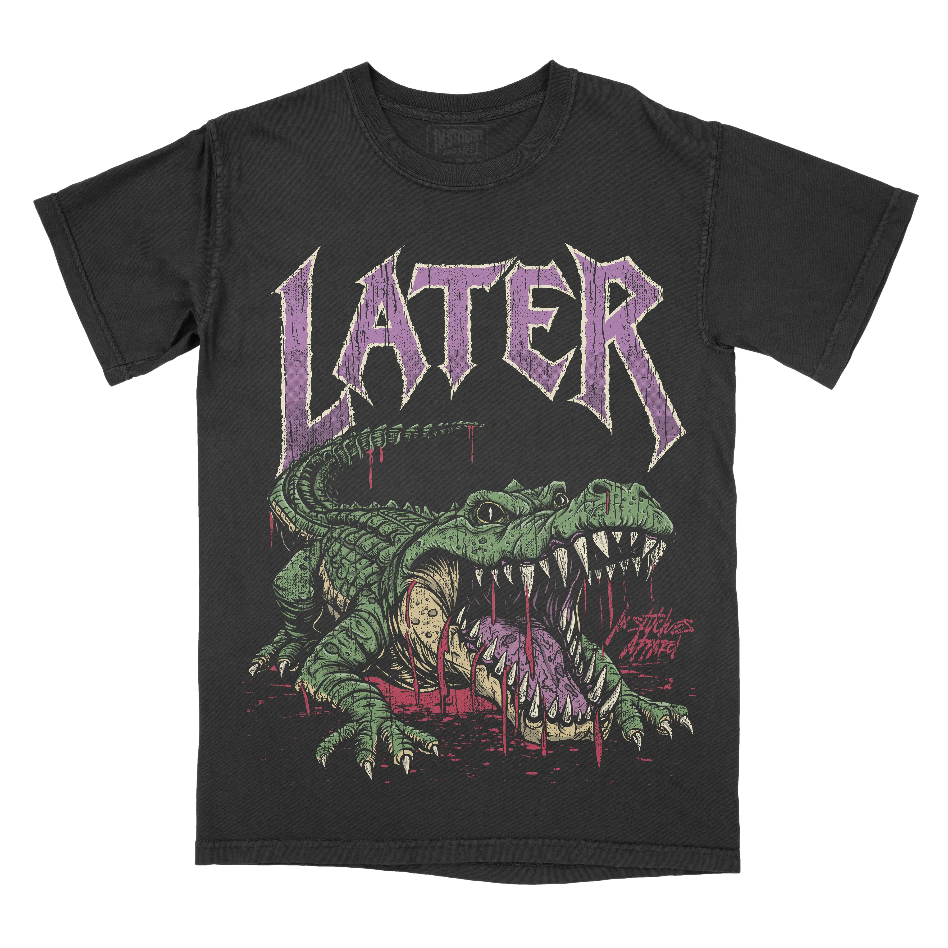 Later Gator Comfort Colors Unisex T-shirt Gothic Alternative Fashion Top Tshirt Streetwear Short sleeve Printed Graphic Tee Cotton Alt Goth