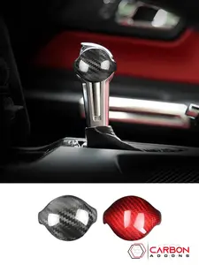 Mustang 2015-2025 Real Carbon Fiber Automatic Shift Knob Cover
