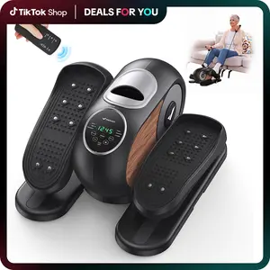 MERACH Under Desk Elliptical Machine Ellipse Leg Exerciser for Seniors 12 Adjustable Speed Quiet & Portable Seated Pedal Remote Control & Non-Slip Pad