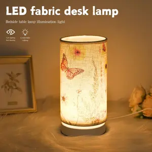 Modern Simple LED Table Lamp with Elegant Fabric Shade, Decorative Lighting, Home Decoration Lamp, Soft Warm Light, Ideal for Bedroom Living Room Office Small Bedside Table