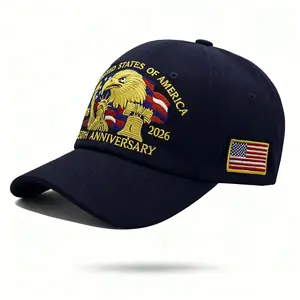 2026 USA 250th Anniversary Baseball Cap Patriotic Embroidered Commemorative Hat American Flag Trucker Capfor Men Women Perfect Gift for Dad Grandpa Husband or Friends adjustable unisex fit