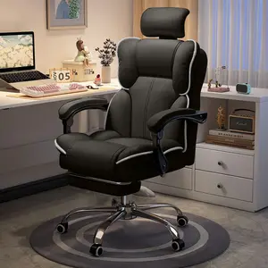 【Spring Glow Up】Big and Tall Office Chair Executive office chair,Ergonomic High Back Cushion Lumbar Back Support, Computer Chairs with Footrest and Lumbar Support PU Leather Office,White