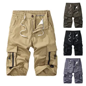 Men’s casual cargo shorts, men’s seven-eighths pants featuring button and drawstring design, multi-pocket design, breathable and stylish, suitable for hip-hop and athletic wear.Fathersdaygift