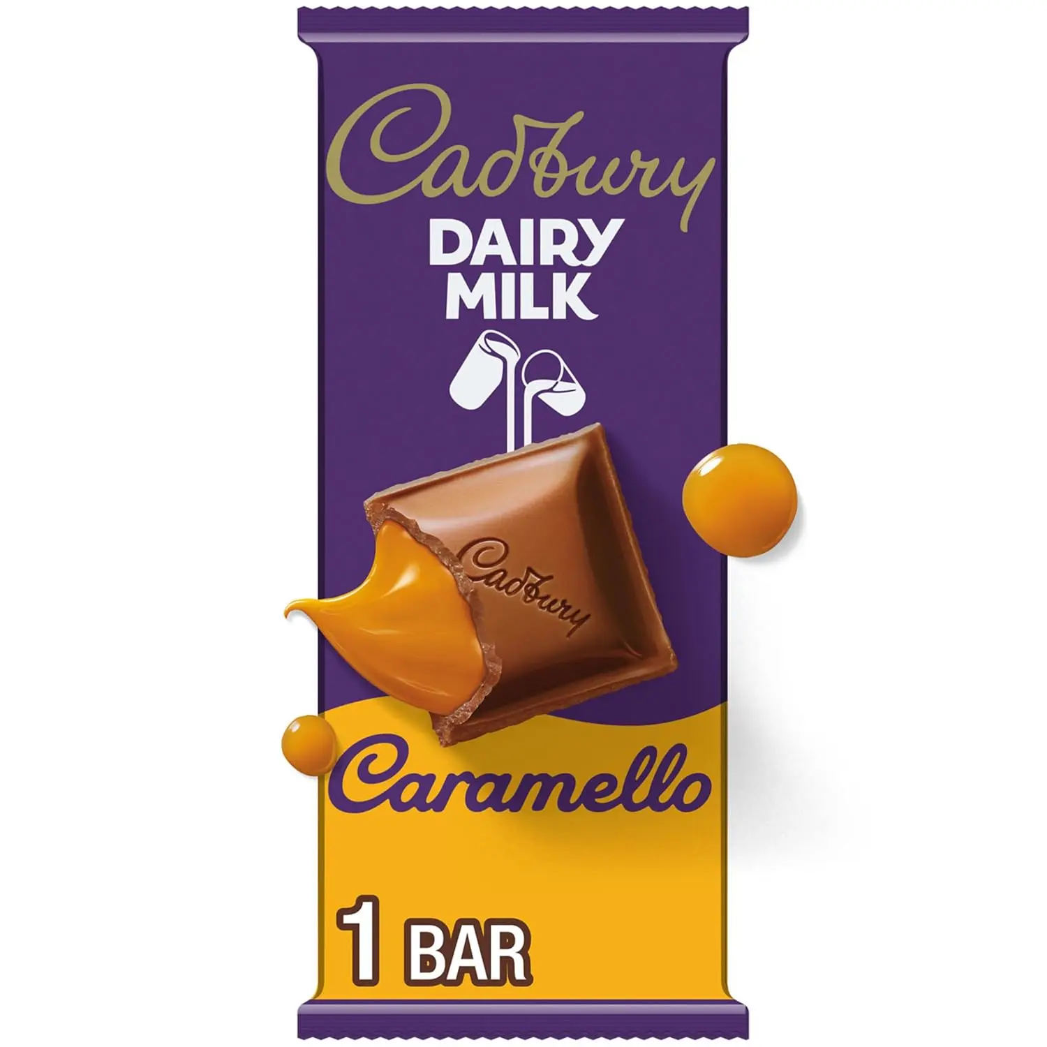 Cadbury, Milk Chocolate Caramel Candy Bar, 4 Ounce