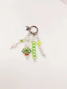 Summer Sea Star Beaded Keychain, Blue Ocean Style Pendant, Perfect Gift for Backpacks, Casual All-Season Accessory