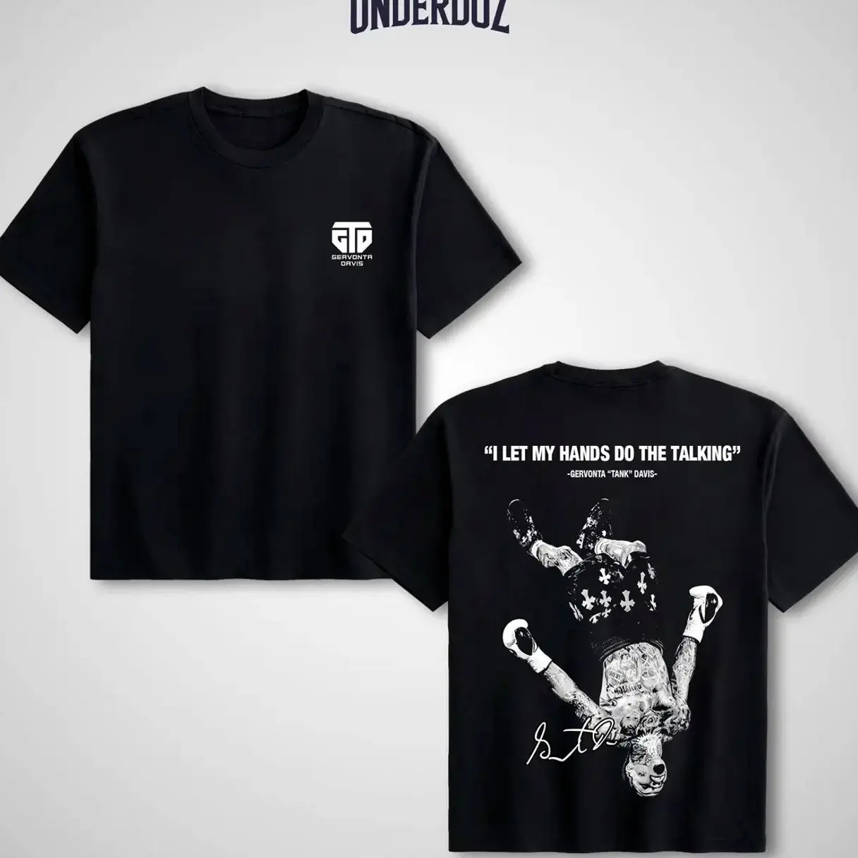 Men's Unisex 100% Cotton Short-Sleeve Graphic T-Shirt - "I Let My Hands Do The Talking" Slogan, Relaxed-Fit Boxing Champion Inspired Sports Apparel, Casual Menswear Gift for Him/Her B3X