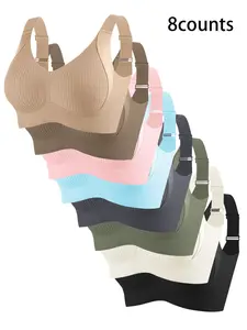 Women's Lift Support Bra, Anti-Sag Adjustable, Breathable Seamless Wireless, Detachable Pads, High Support Straps, Moisture-Wicking Fabric, Underwear