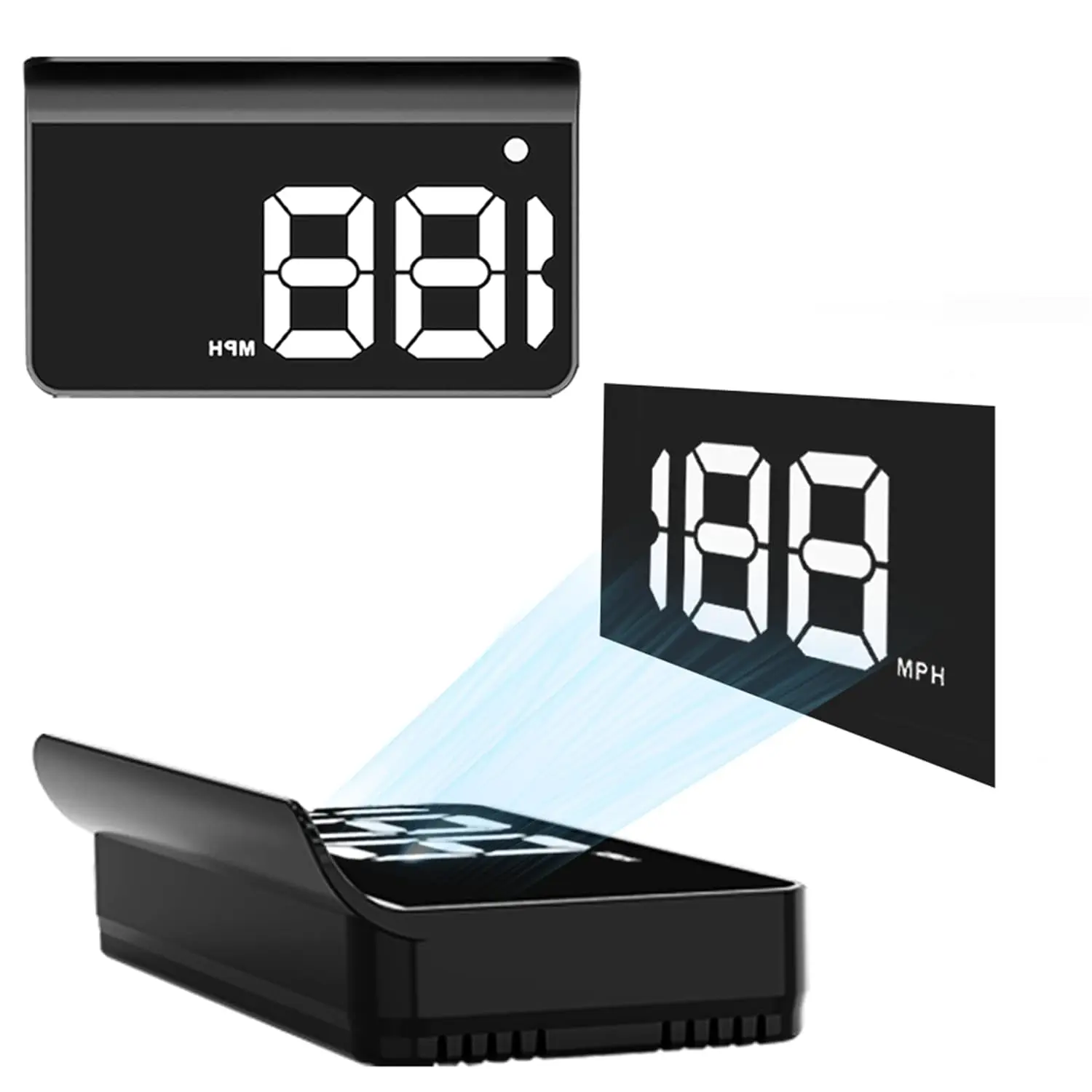 KUOWEIHUD Car Heads Up Display - Digital GPS Speedometer, USB Cable Plug-and-Play, Automatic Brightness Adjustment, Large Font Display, Car Accessories, Accessories For Car