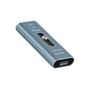 2TB Solid State Drive  Portable Dual Drive SSD USB 3.1 & USB C Interfaces 2 in 1, High-speed External Storage Drive for Smartphones Android Type C Mac & Computers