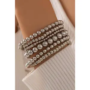 Multi Layered Beaded Bracelet - Elegant Design with Various Beads and Tones