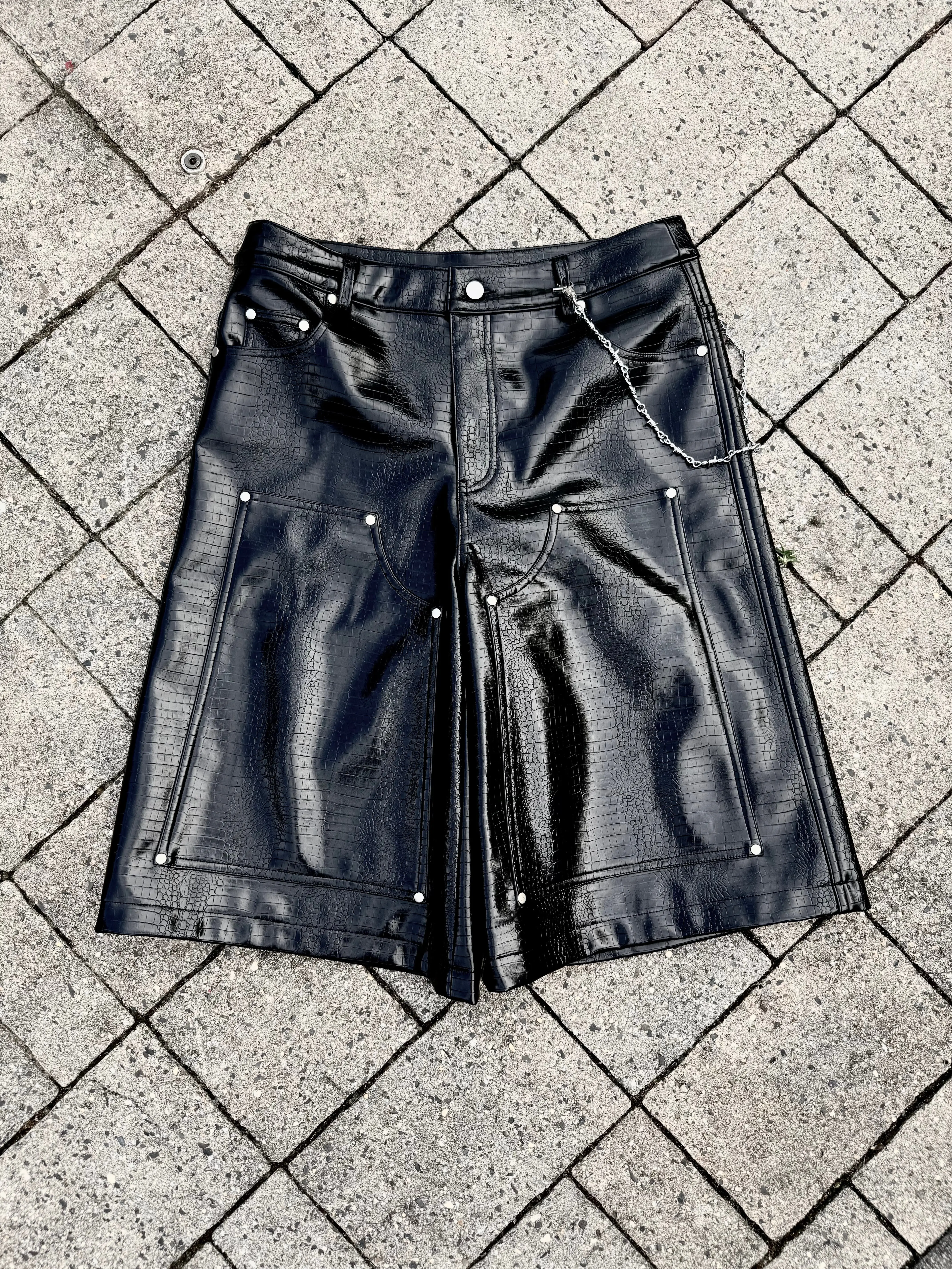 CROCODILE LEATHER JORTS PRE-ORDER Loose Menswear