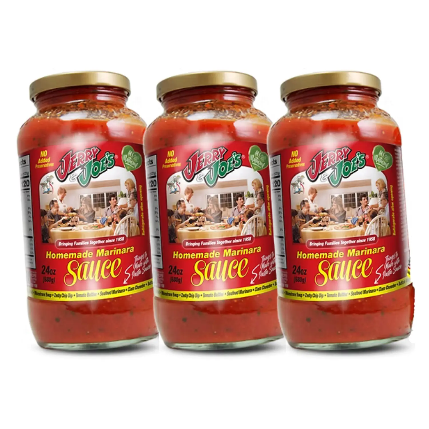 3-Pack Jerry & Joe’s Marinara Sauce – Fresh, 100% Natural, No Preservatives Bring home the authentic