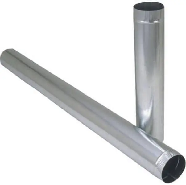 Imperial Manufacturing GV0345 Galvanized Furnace Pipes, 3 x 24 inches, 28 GA, Pack of 10, Corrosion Resistant