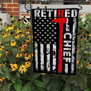 Retired Fire Chief Firefighter Flag, Retirement Us Flag, 4Th Of July Flag, Patriotic House Flag, 4Th Of July Decoration, Summer Garden Flag 45803 121