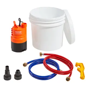 VEVOR Tankless Water Heater Flushing Kit, Includes Efficient Pump & 3.7 Gallon Pail & 2 Hoses, Wrench and Adapter for Quick Install,  Easy to Start Water Heater Flush Descale Kit Anti-corrosion