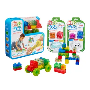 Goliath Jelly Blox Launch Bundle | Vrooom! Truck Kit + Shepherd Kit + Farmer Kit | Includes 41 Blocks | Toddler & Preschool Building Blocks Kids Can Squeeze, Stretch, Squish | Safety Tested & Ouch-Free | Tactile, Sensory Play Toy for Ages 2+