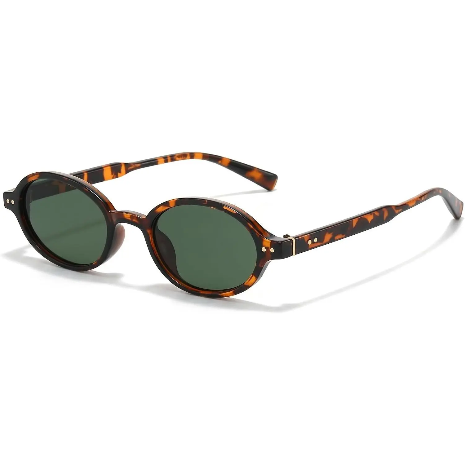 OptiCraft Small Oval Retro Sunglasses for Women 90s Y2K UV400 Narrow Frame | UV Protection Vintage Style Petite Slim Faces Daily Streetwear Travel Fashion Trendy Compact Lightweight No Snag Hair Comfort