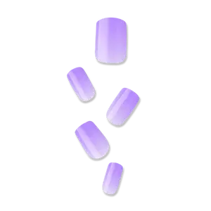 Impress Color No Glue Fake Press On Nails - Cinema | Solid, Purple, Medium, Squoval, Manicure